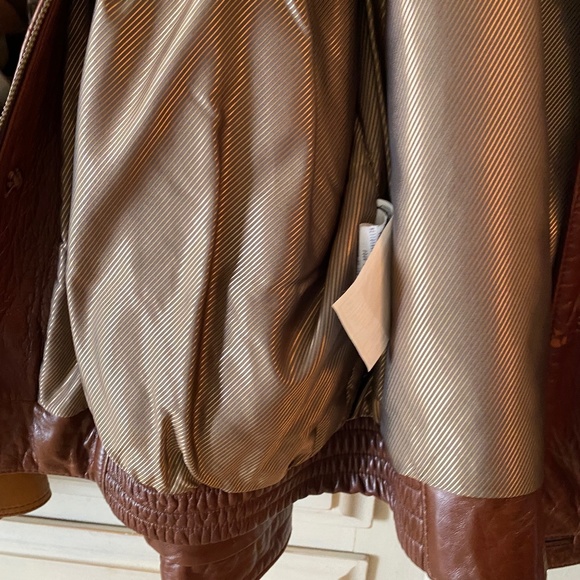 Mens' Selections AS Warm Brown Leather Jacket XXL - Picture 9 of 13